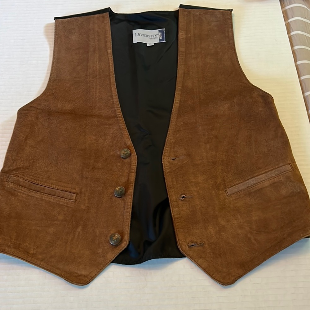 Diversity Brown Suede Vest for Women
